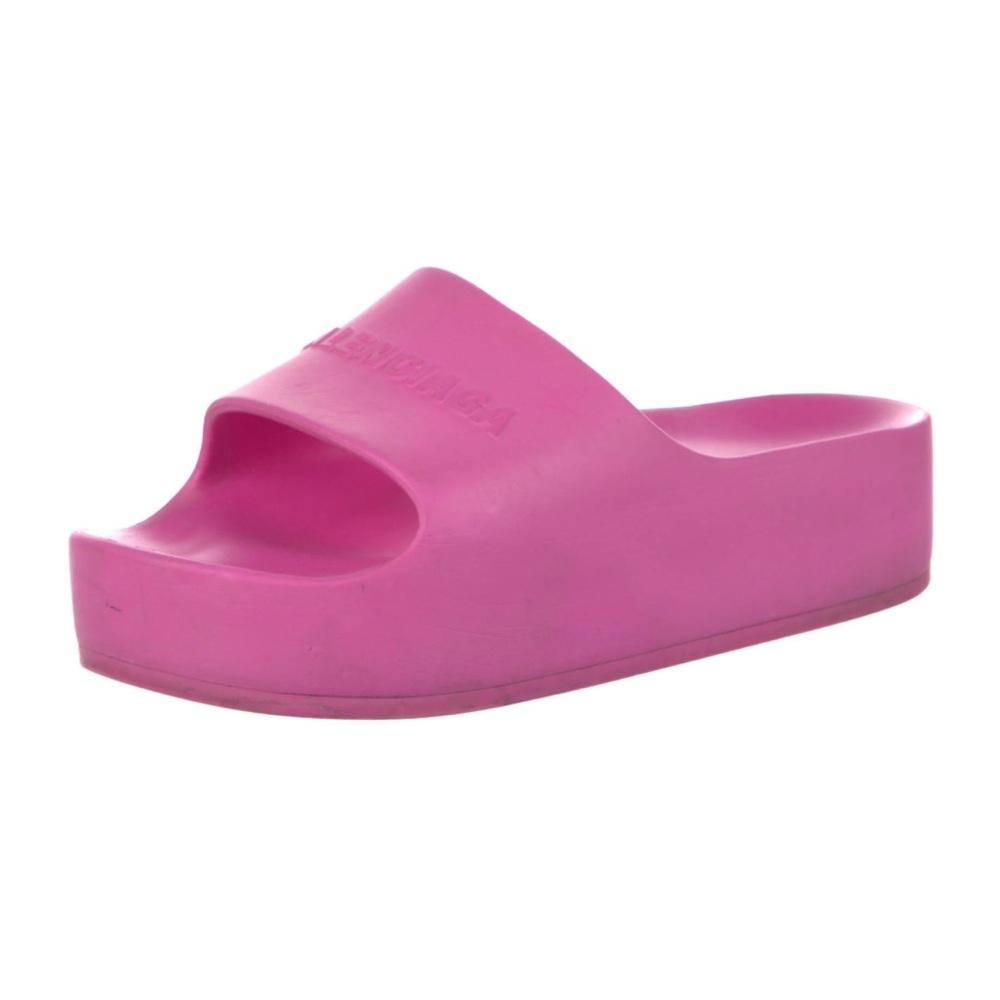 Balenciaga Logo Pool Slide Rubber Slides - image 2